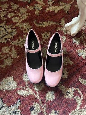 Soda Pink Patent Mary Jane Dress Shoes for Kids